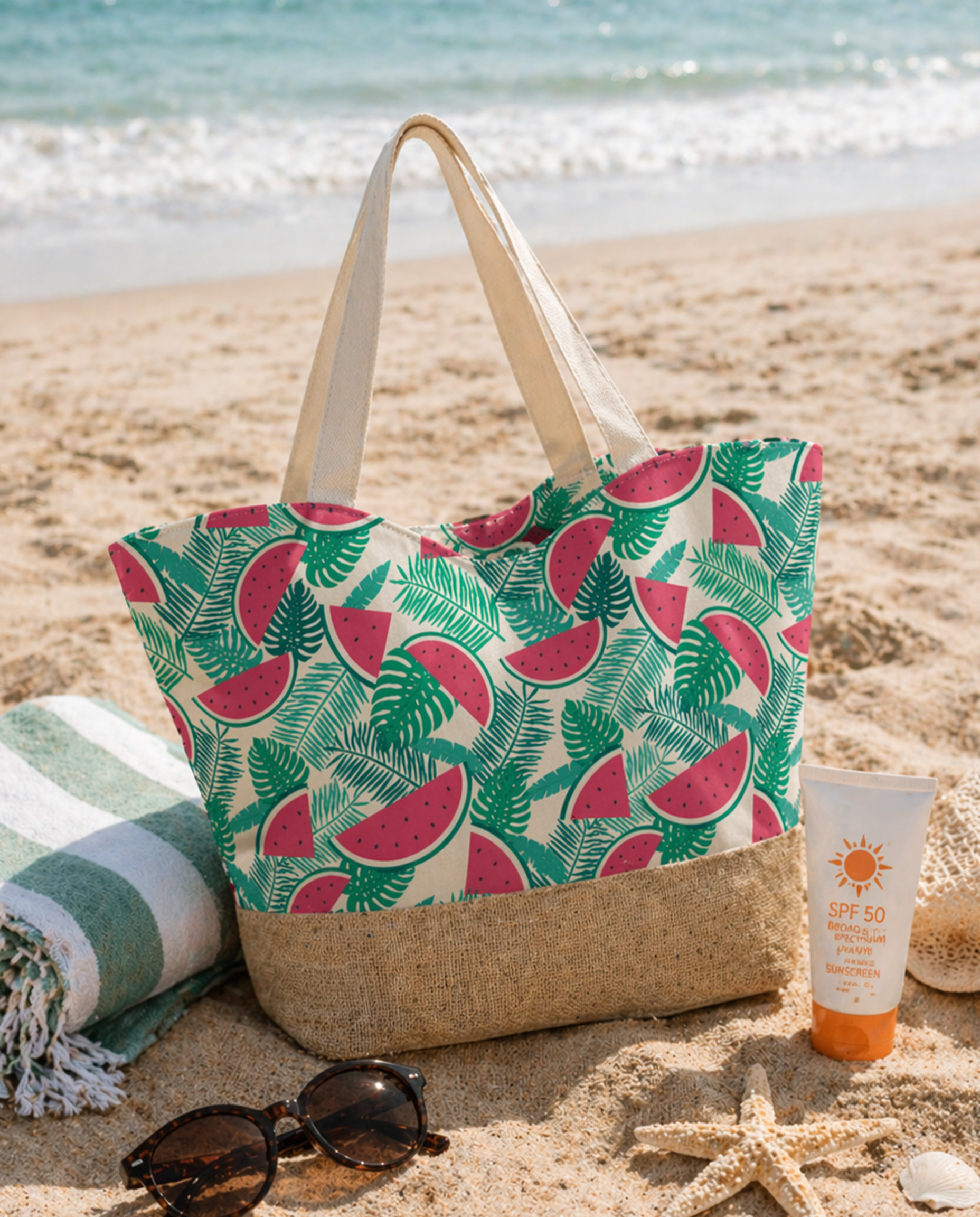 MTXN31 - Bolso en nylon sublimado con base de yute - Imagen 3